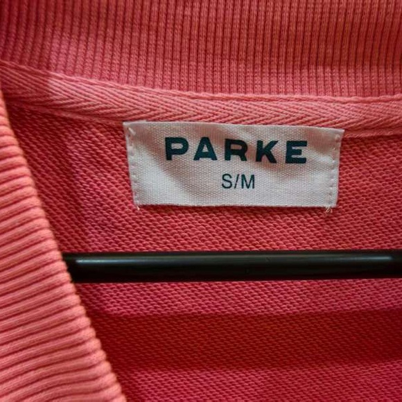 Parke Women's Pink Sweatshirt with White Lettering - Picture 5 of 9